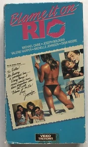 Blame It On Rio VHS 1989 Michael Kaine Demi Moore Video Treasures Blockbuster - Imagen 1 de 6
