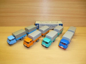 ESPEWE: 4 verschiedenfarbige IFA ROBUR LO 2500 Lastzüge + OVP -ca. 60 J. alt !!! - Bild 1 von 13