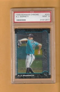 A.J. Burnett Florida Marlins 1999 Bowman Chrome #323 PSA 9 Mint - Picture 1 of 2