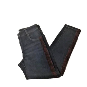 NWT Girls Crazy 8 Skinny Jeans Size 12 Blue Velvet Accent - Picture 1 of 4