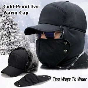Men Women Winter Warm Russian Hat Trooper Women Snow Ski Ear Flap Mask Cap Hat - Picture 1 of 10