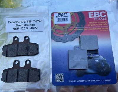 Satz Bremsbeläge vorne + hinten Honda NSR 125, NSR125, JC22, Bremsklötze, Top  - Bild 1 von 4