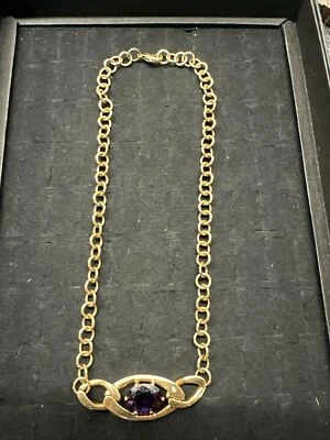 "Collar MORELLATO, acento de piedra púrpura y diamante, 18""" Foto 1 de 4