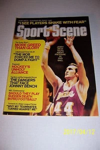 1971 Sport Scene LOS ANGELES LAKERS Jerry WEST No Label I See Players Shake Fear - Picture 1 of 1