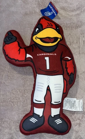 Arizona Cardinals Big Red Plushlete Pillow NWT Approx 20 Inches With Hook Cover