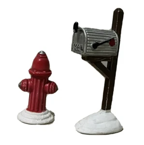 DEPT 56 Snow Village Fire Hydrant and Mail Box Set 1980-89 Original Vintage - Bild 1 von 6
