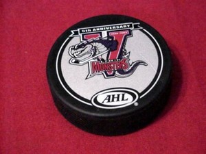 1998 Lowell Lock Monsters 5th Anniversary AHL Hockey Puck - Sports Den  