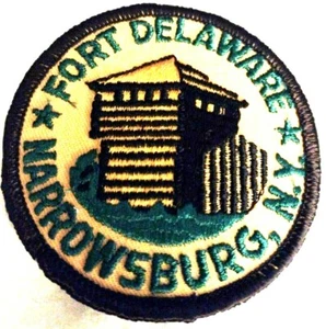 Vintage Fort Delaware Narrowsburg NY Museum für Kolonialgeschichte New York Aufnäher - Bild 1 von 4