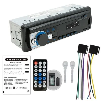 AUTORADIO FM STEREO PER AUTO SLOT USB CD AUX MP3 WMA SD FRONTALINO RIMOVIBILE - Immagine 1 di 3