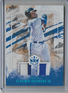 VLADIMIR GUERRERO JR. 2019 PANINI DIAMOND KINGS RC DUAL PATCH /25 SSP BLUE JAYS