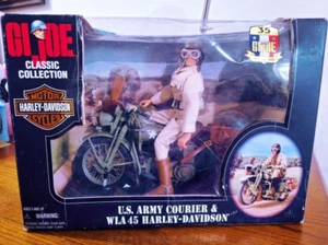 1998 GI Joe Classic Collection U.S. Army Courier & WLA 45 Harley Davidson w/Box - Picture 1 of 11