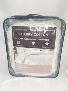 1000 Thread Count Cotton Down Alternative Comforter Full/Queen Size New With Tag - Picture 1 of 2