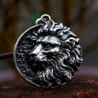 Powerful Lion King Pendant Stainless Steel Lion Head Chain Necklace Fashion Gift