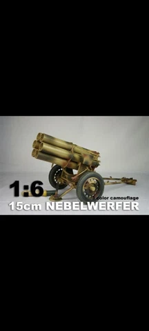 1/6 Scale DID WWII German 15cm Metal Nebelwerfer 3-Color Camouflage Cover