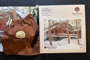 Wentworth Wooden Jigsaw Puzzle Winter Cottage 100 Pieces Vintage - Picture 1 of 3
