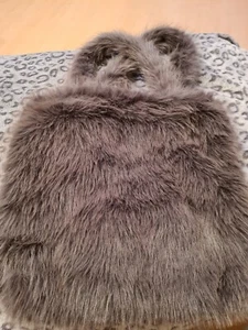 Damen Tasche Fake Fur Grau, Neu - Bild 1 von 4