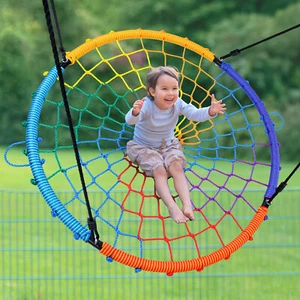 Trekassy 750lb 45" Spider Web Tree Swing for Kids Adult Outdoor w/ Hanging Ropes - Picture 1 of 6