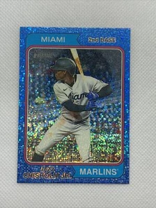 2023 Topps Heritage JAZZ CHISHOLM Blue Sparkle #14 Marlins - Picture 1 of 3
