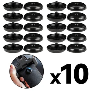 10PCS Set Seat Belt Stopper Clip Buckle Button holders Stud Pin Black Plastic - Picture 1 of 6