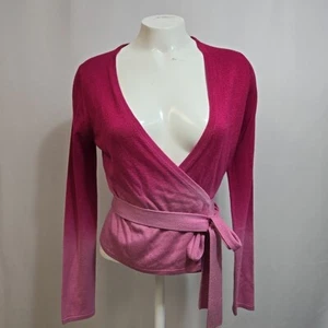 Neu mit Etikett DVF Ballerina Wickelpullover Damen Größe Small Farbe Rüben ombre Einzelhandel: $ 298 - Bild 1 von 13