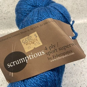 Fyberspates Yarn Scrumptious 4 ply Sport Superwash Silk Merino Wool 308 Teal - Picture 1 of 4