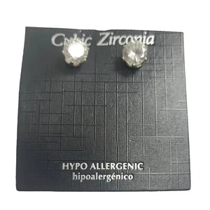 Par de aretes de plata esterlina con circonitas cúbicas regalo de Navidad para mujer adolescente - Imagen 1 de 7