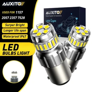 AUXITO LED Front Turn Signal DRL Parking Light Bulb 6500K 7528 1157 2057 2357 OO - Picture 1 of 10