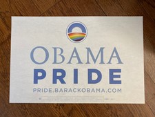 Barack Obama & Joe Biden 2008 OFFICIAL CAMPAIGN Poster 11x17 rally sign Pride