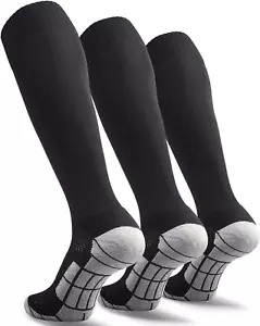 Soccer Socks (1/3/5 Pairs) Team Sport Knee High Socks for Adult Youth Kids - Picture 1 of 6