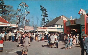 NORTH DARTMOUTH MASSACHUSETTS LINCOLN AMUSEMENT PARK VINTAGE POSTCARD VIEW - Picture 1 of 2