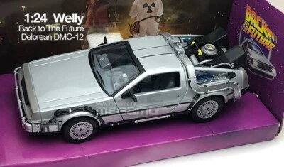 1:24 Welly Delorean DMC-12 Movie Back To The Future Time Machine Diecast Open - Image 1 of 4