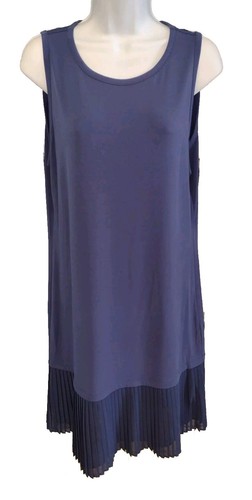 Jersey Michael Kors abito da donna taglia media a pieghe orlo indumento blu navy