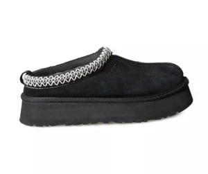 UGG TAZZ BLACK SUEDE SHEEPSKIN MULE PLATFORM WOMEN'S Size 6 - Picture 1 of 6