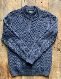 Walker and Hawkes Woodham 1/4 Zip Jumper - Blue - Small - Merino Wool - Ireland - Picture 1 of 12