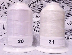 NEW White & Off White GUTERMANN miniking 100% polyester thread 1094 yd Spools - Picture 1 of 1