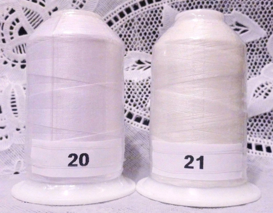 NEW White & Off White GUTERMANN miniking 100% polyester thread 1094 yd Spools  - Image 1 of 1