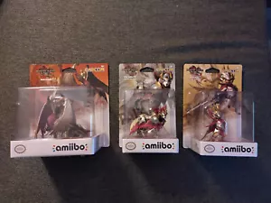 New Set-3 amiibo Monster Hunter Rise Sunbreak Malzeno X Palamute Palico - Picture 1 of 3