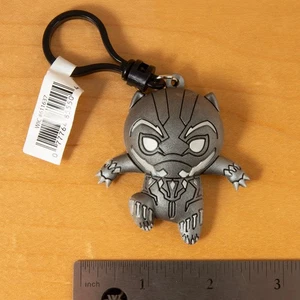 Black Panther (Metallic) - Disney 100 Marvel Figural Bag Figure 3d Clip Keychain - Picture 1 of 1