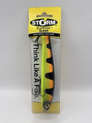 Storm Flat Stick Glider 16cm Orange Tiger Wobbler - Bild 1 von 4