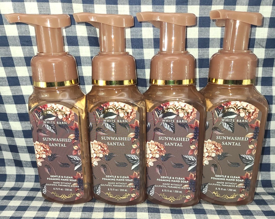 4-Pack NEW Sunwashed Santal Foaming Hand Soap 8.75 oz Bath & Body Works - Image 1 of 1