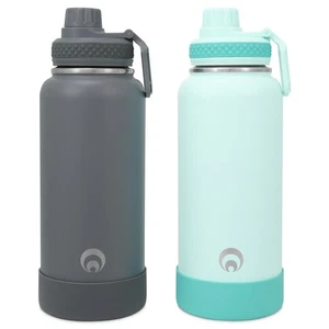 1L Insulated Sport Bottle Stainless Steel Water Bottle Leak Proof Vacuum Flask - Picture 1 of 9