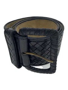 BOTTEGA VENETA Cintura uomo in pelle colore nero - Foto 1 di 7