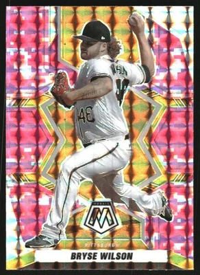 2022 Panini Mosaic Mosaic Pink Camo #95 Bryse Wilson - BB - Image 1 of 2