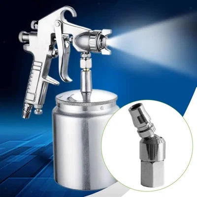 Accesorios de manguera de aire adaptador plateado giratorio 360° profesional 1/4" rosca interna Foto 1 de 4