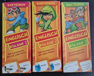 3 x Karteibox Englisch Klasse 1-3 inkl. gratis Stylex Lern- und Karteikartenbox - Bild 1 von 11