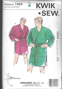 Plus Size KWIK SEW Pattern #1664-Men's King Size Robes in Sizes 50-52-54-56 - Picture 1 of 1