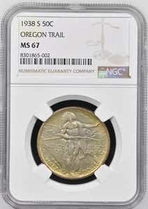1938 S Classic Commemorative Oregon Trail Memorial NGC MS-67 OREGON TRAIL - Picture 1 of 2
