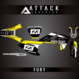 Attack Graphics Custom Fury Complete Bike Graphics Kit For Husqvarna FX 450 2017 - Picture 1 of 1