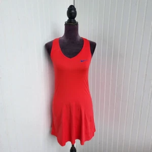 Nike Court Dri-Fit rot Racerback ausgestellt Stretch Tenniskleid ärmellos Damen S - Bild 1 von 11