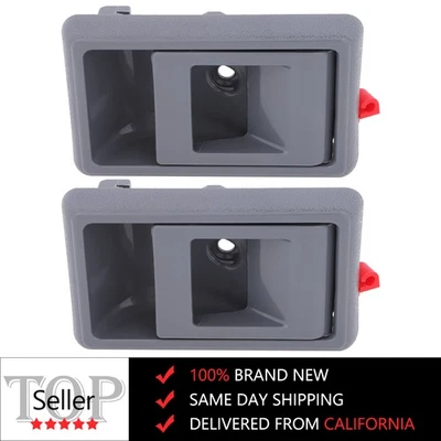 Juego de 2 manijas de puerta grises interiores para camioneta Toyota 95-00 4Runner delantero izquierdo Foto 1 de 4